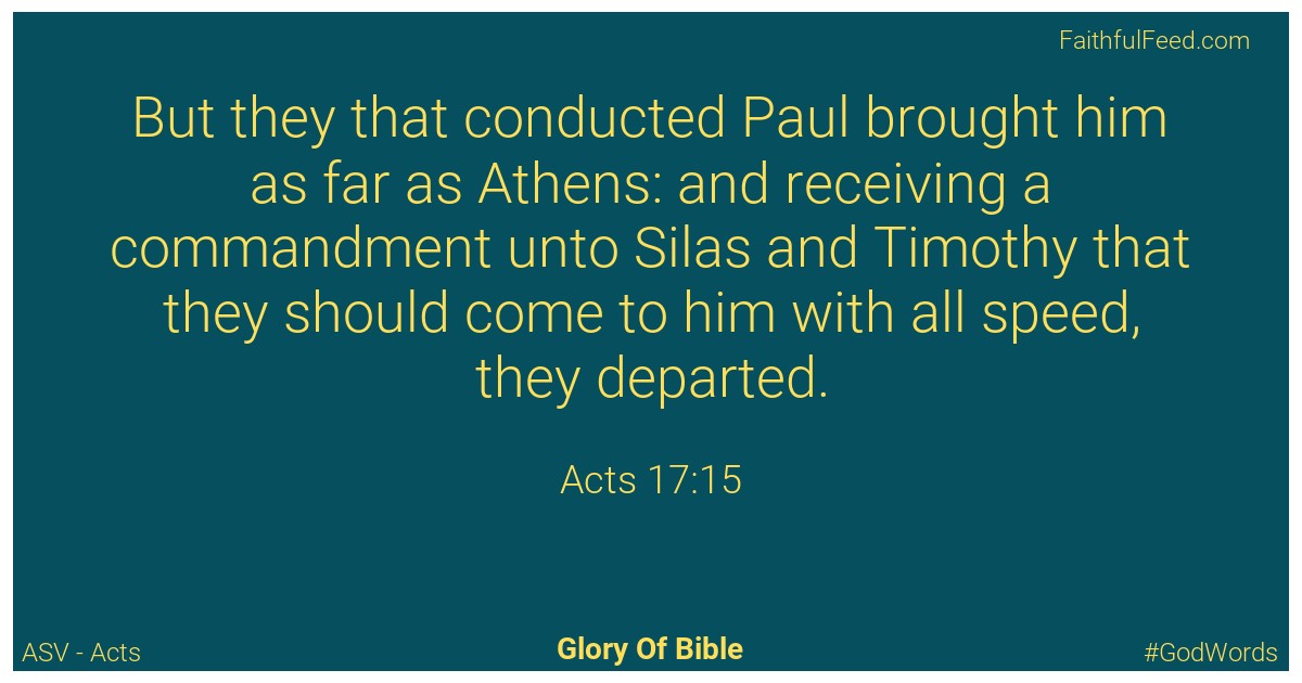 Acts 17:15 - Asv