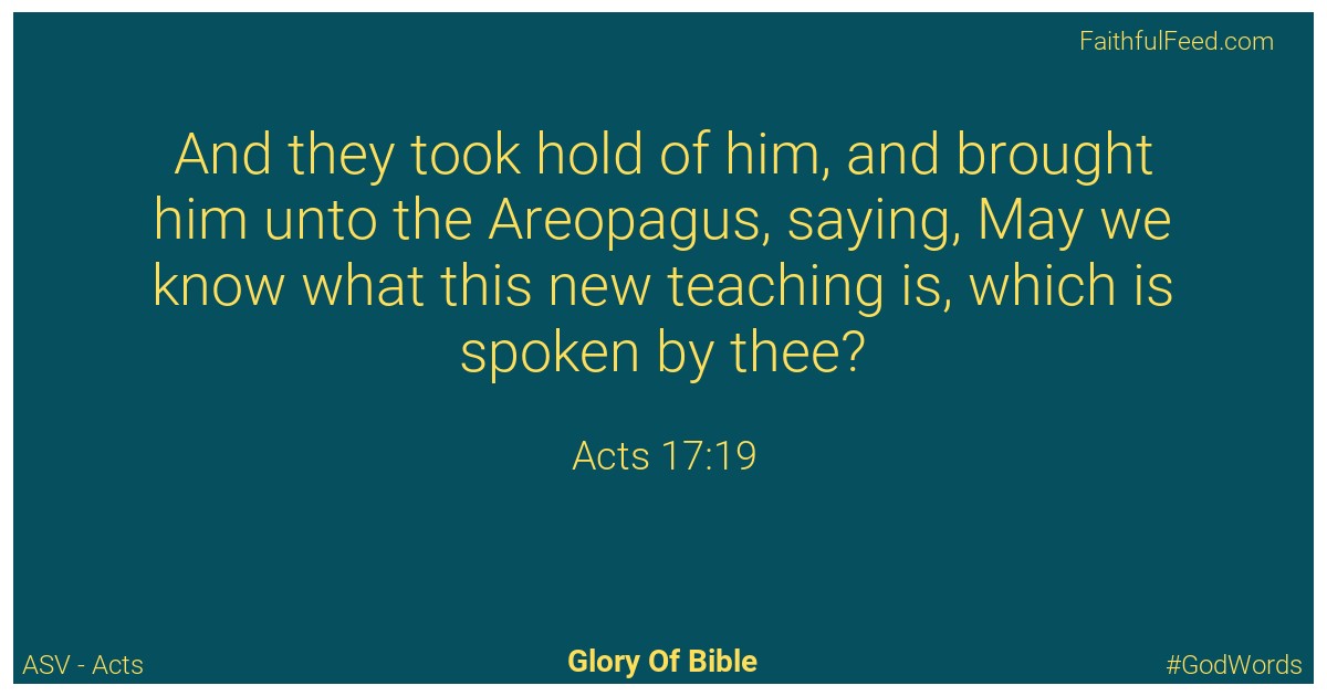 Acts 17:19 - Asv