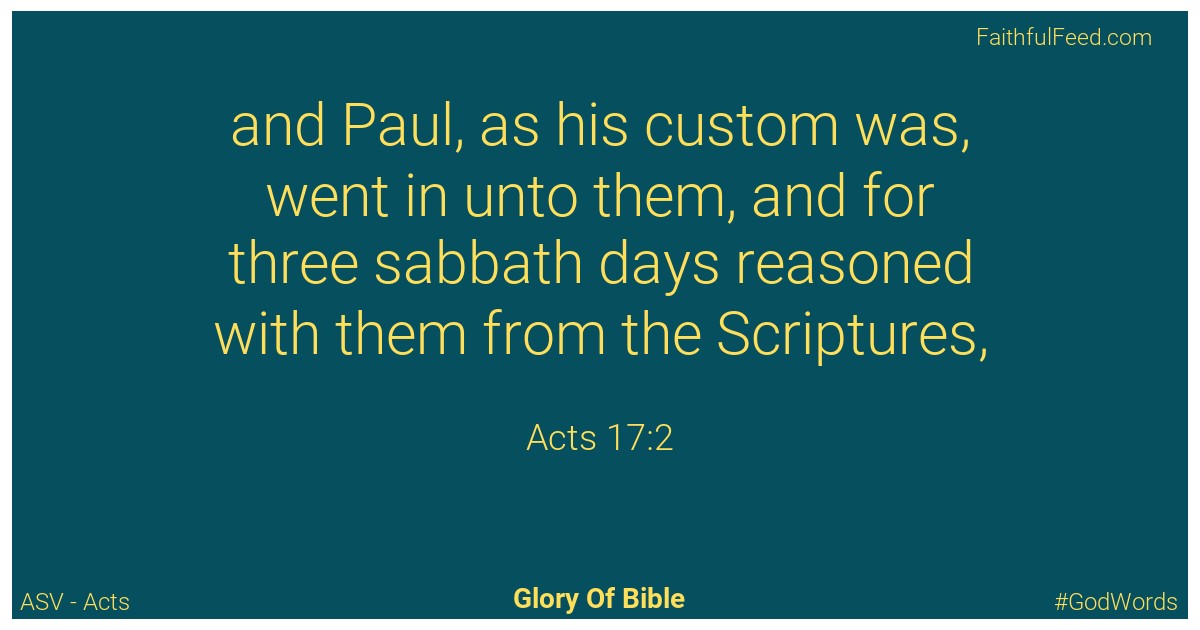 Acts 17:2 - Asv