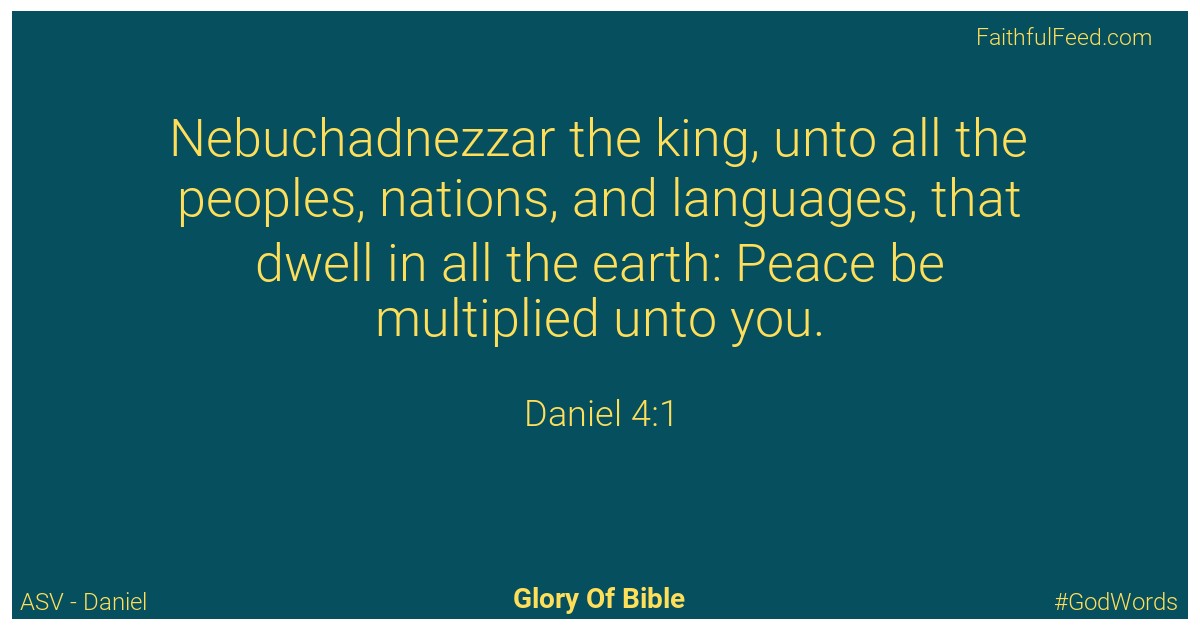 Daniel 4:1 - Asv