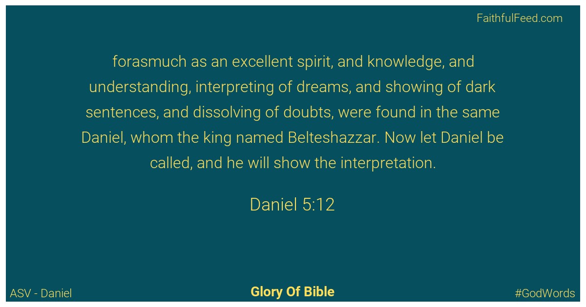 Daniel 5:12 - Asv