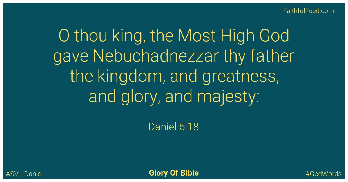 Daniel 5:18 - Asv