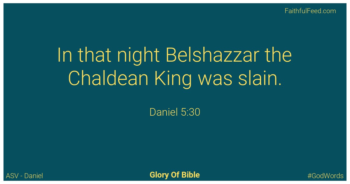 Daniel 5:30 - Asv