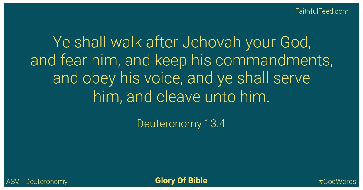 Deuteronomy 13:4 - Asv