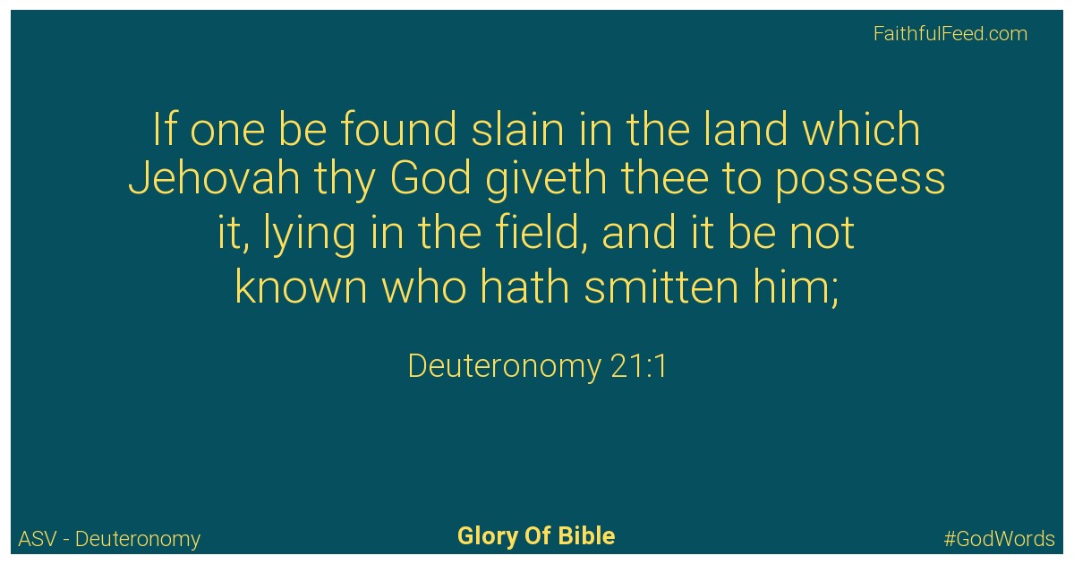 Deuteronomy 21:1 - Asv