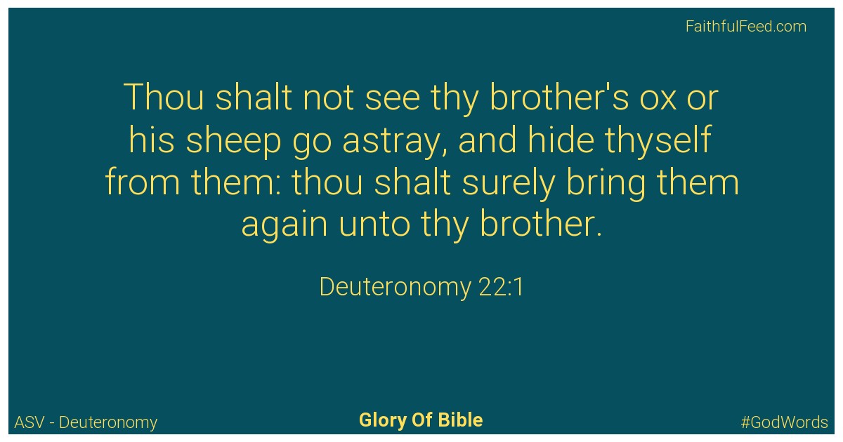 Deuteronomy 22:1 - Asv