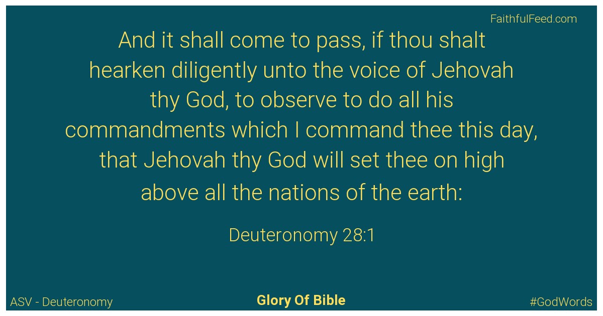 Deuteronomy 28:1 - Asv