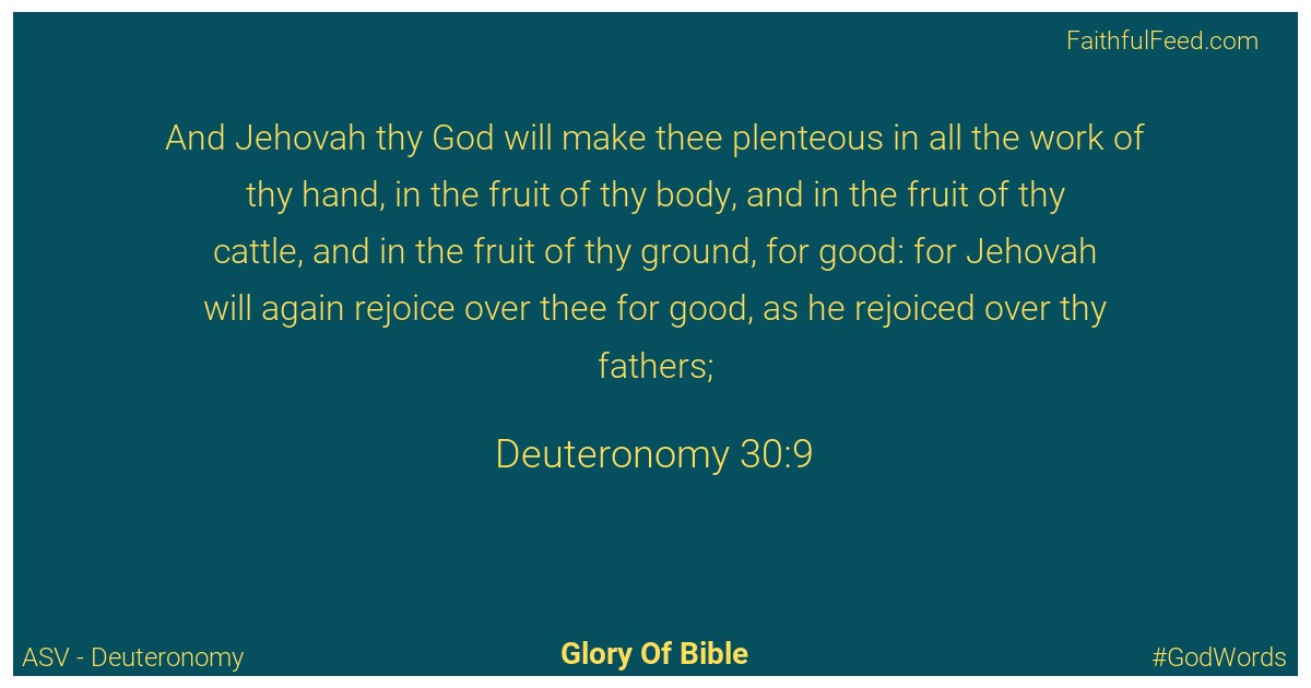 Deuteronomy 30:9 - Asv