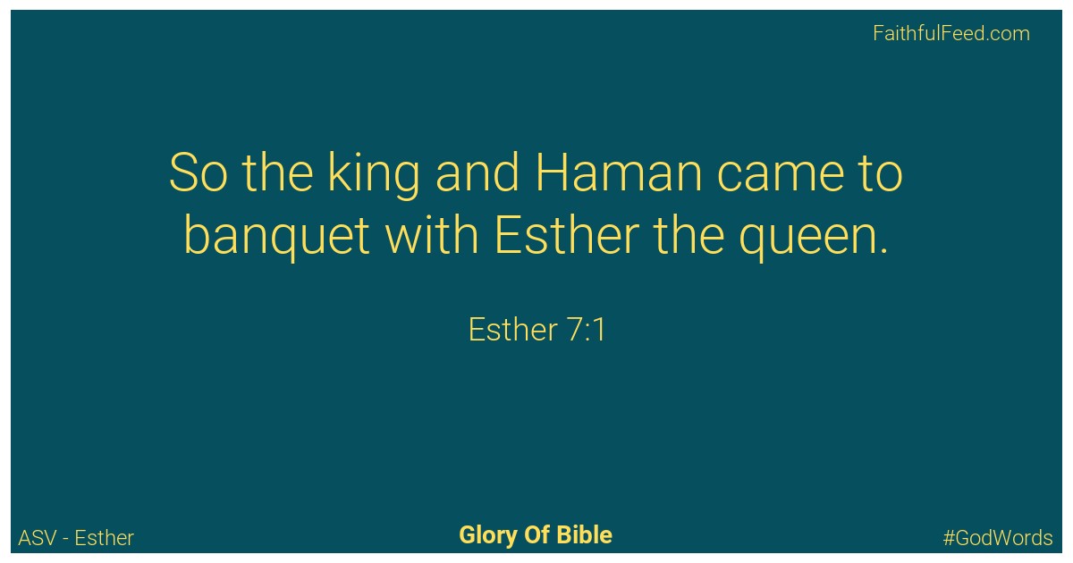 Esther 7:1 - Asv