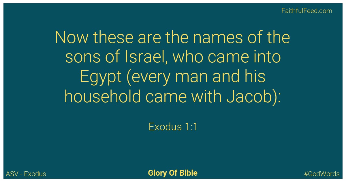 Exodus 1:1 - Asv