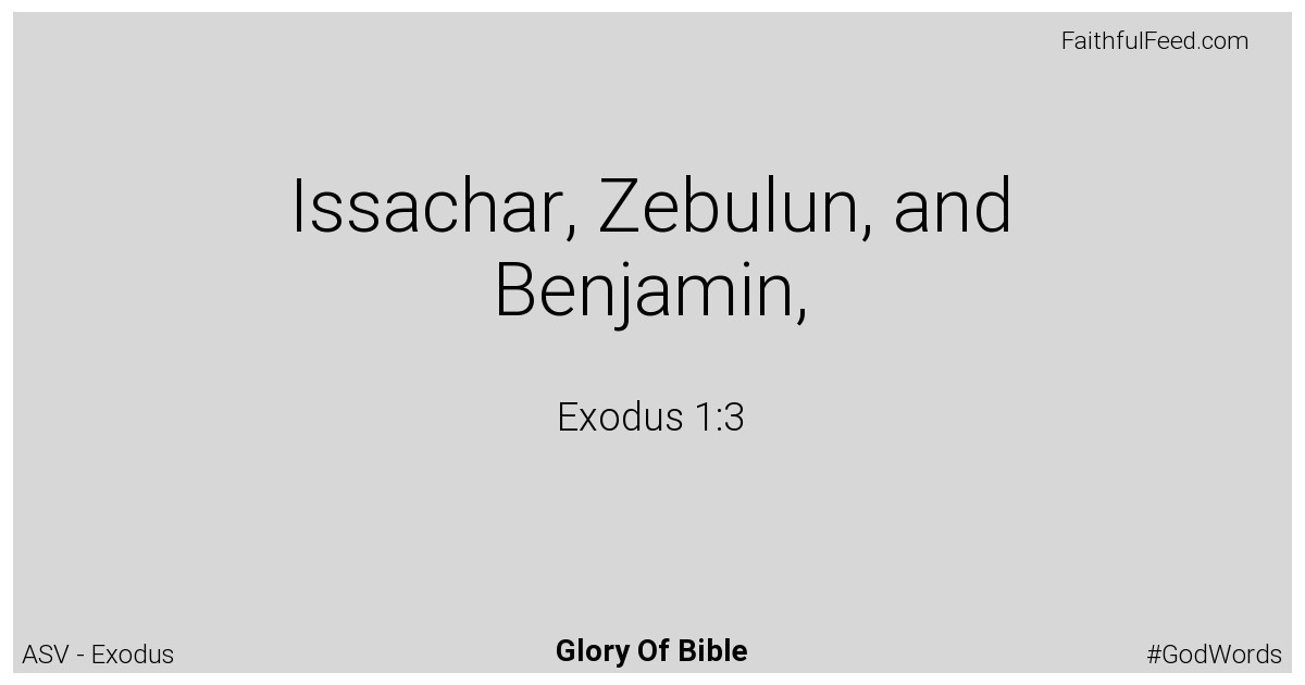 Exodus 1:3 - Asv
