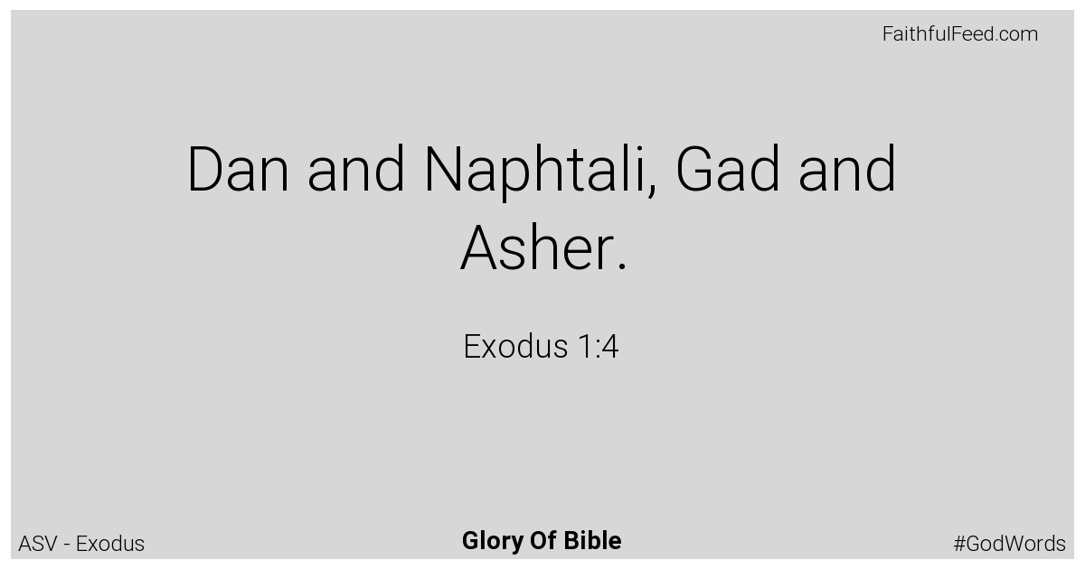 Exodus 1:4 - Asv