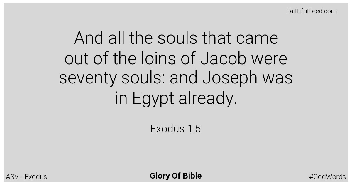 Exodus 1:5 - Asv