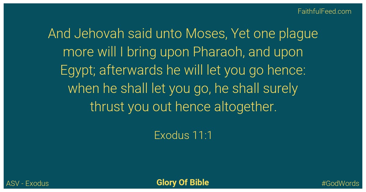 Exodus 11:1 - Asv