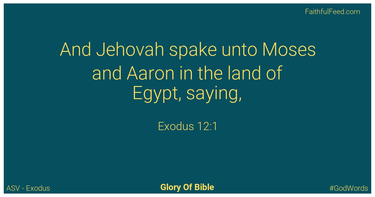 Exodus 12:1 - Asv