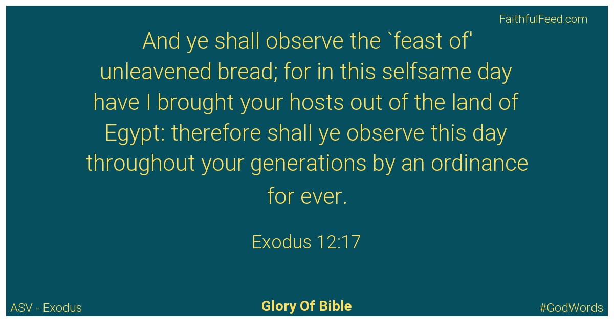 Exodus 12:17 - Asv