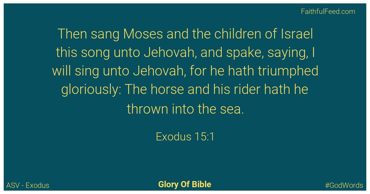 Exodus 15:1 - Asv