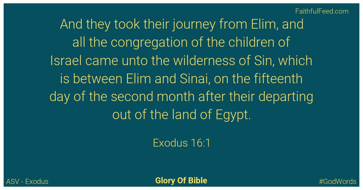 Exodus 16:1 - Asv