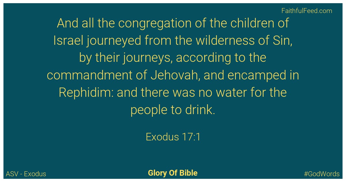 Exodus 17:1 - Asv