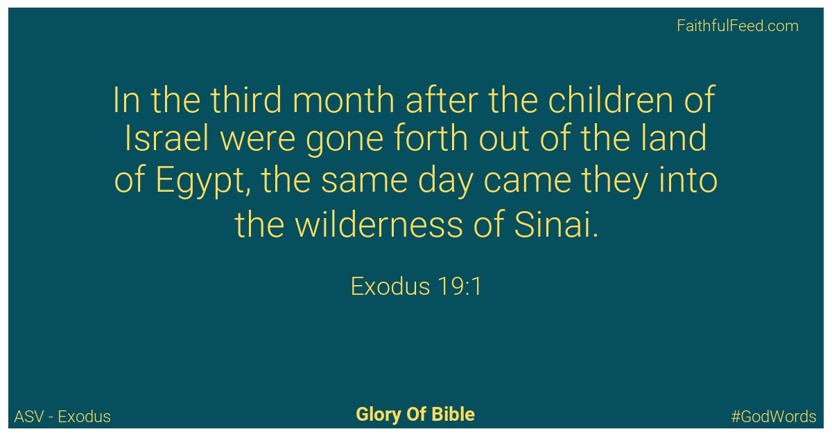 Exodus 19:1 - Asv