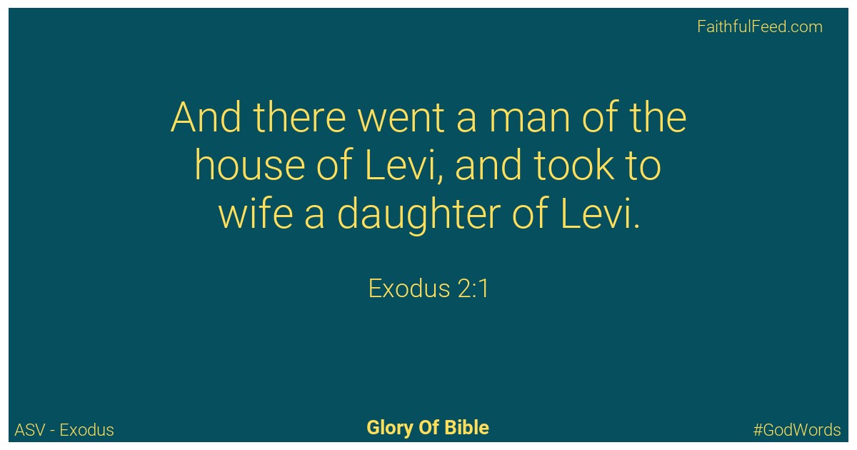 Exodus 2:1 - Asv