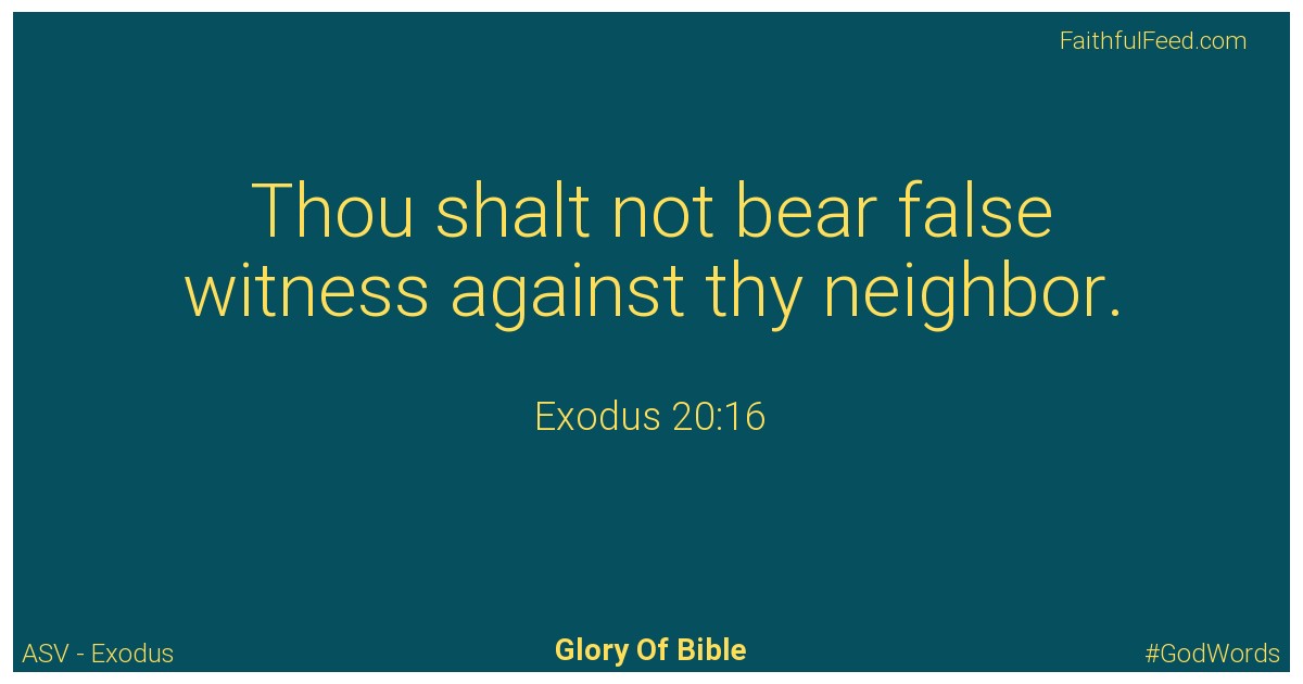 Exodus 20:16 - Asv