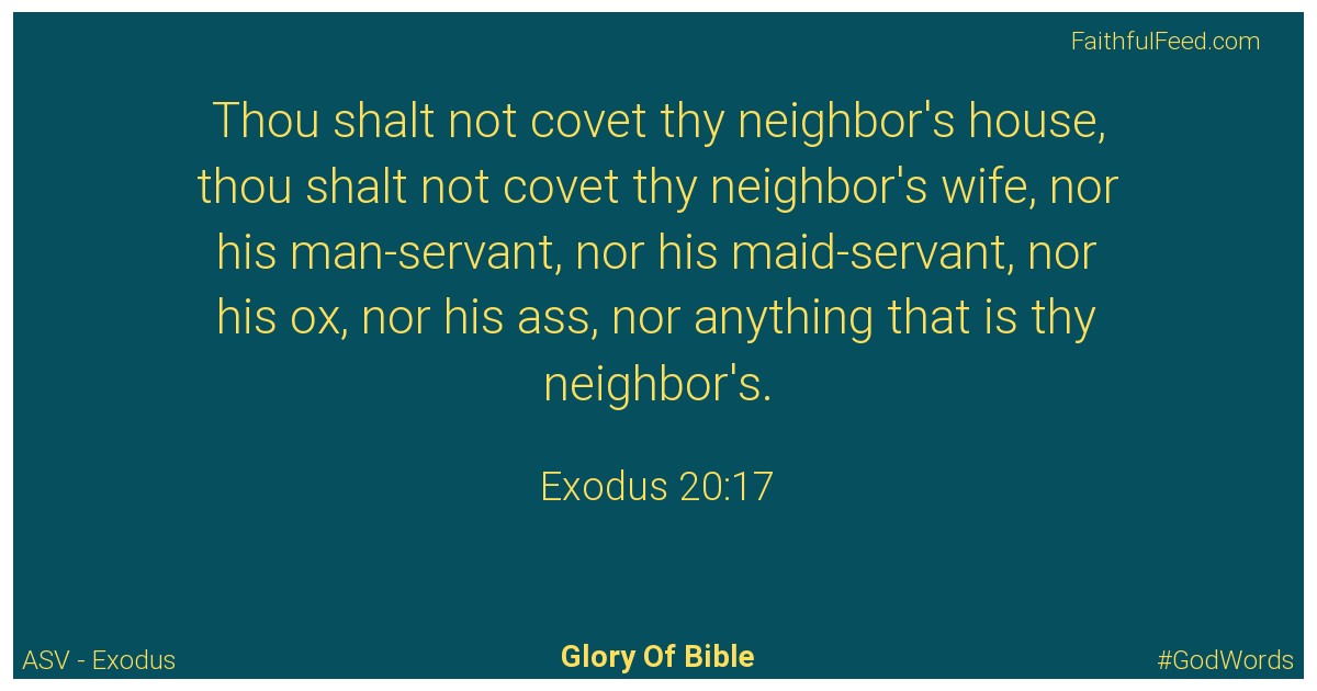 Exodus 20:17 - Asv