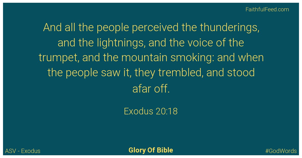 Exodus 20:18 - Asv