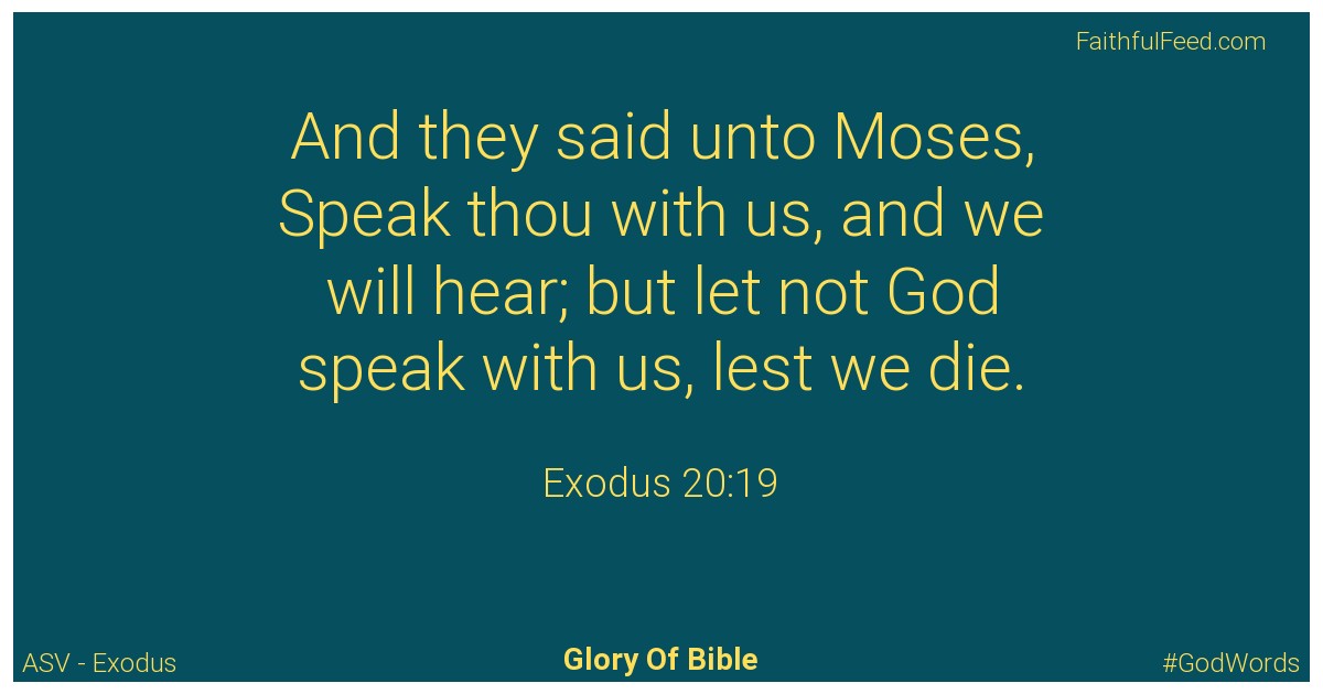 Exodus 20:19 - Asv