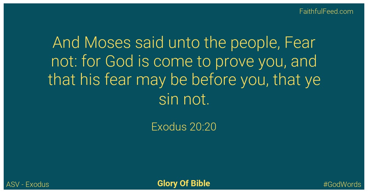Exodus 20:20 - Asv