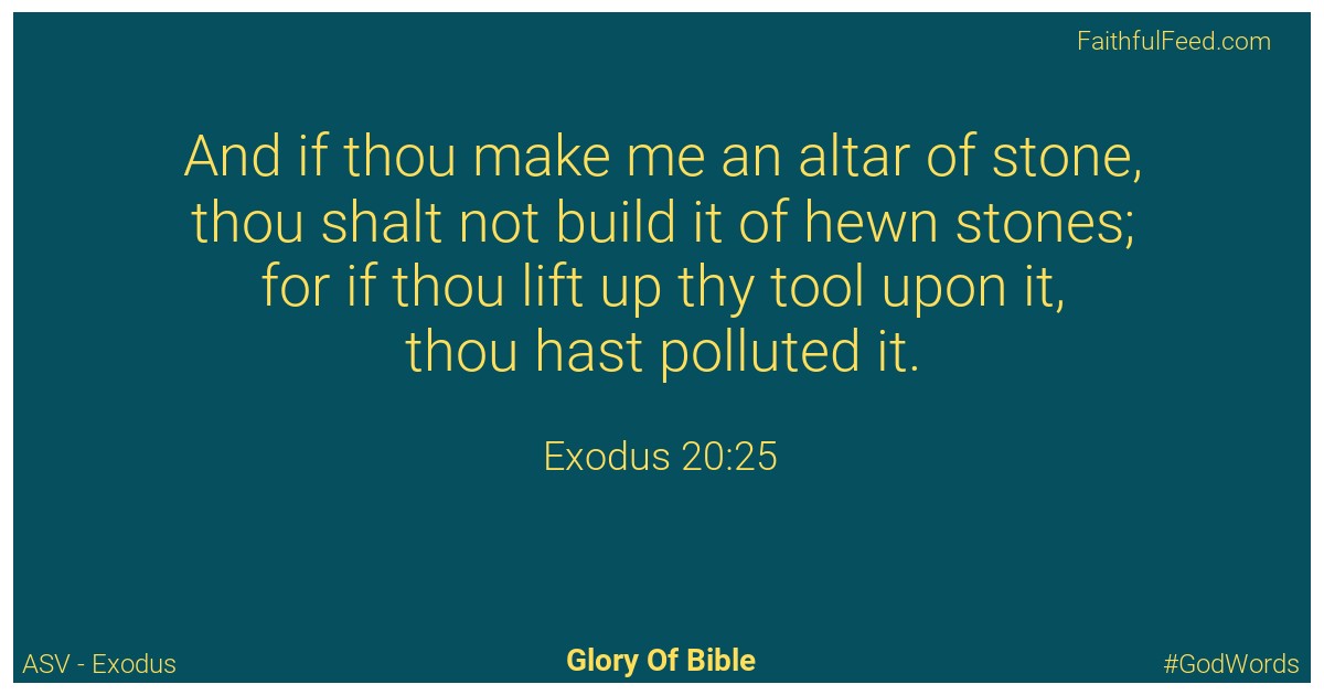 Exodus 20:25 - Asv