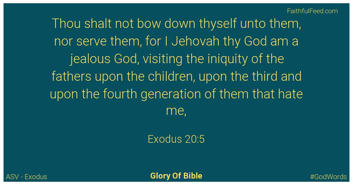Exodus 20:5 - Asv