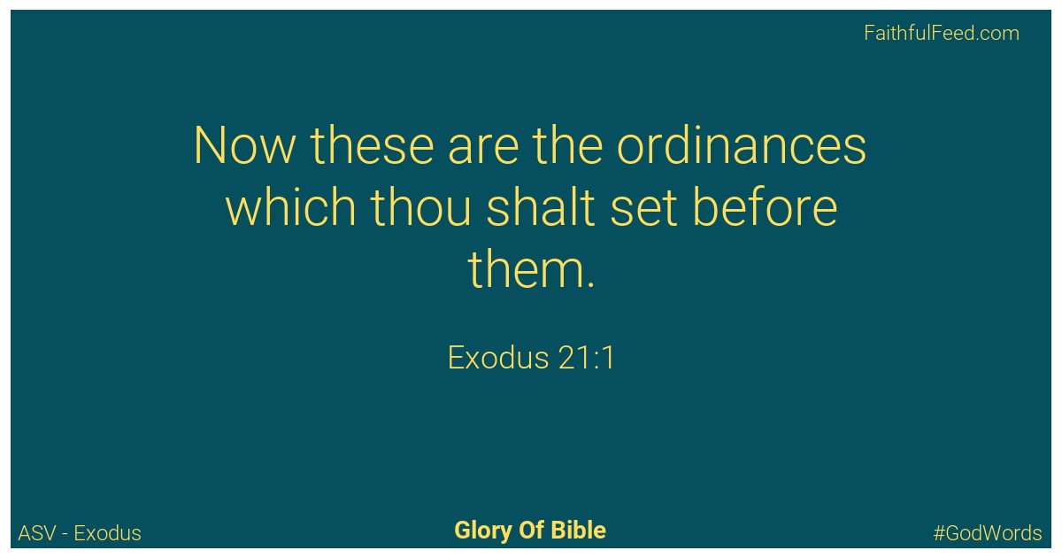 Exodus 21:1 - Asv