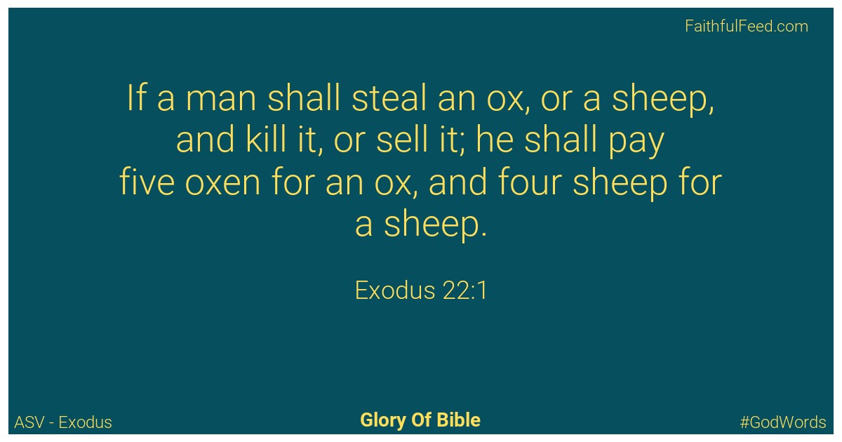 Exodus 22:1 - Asv