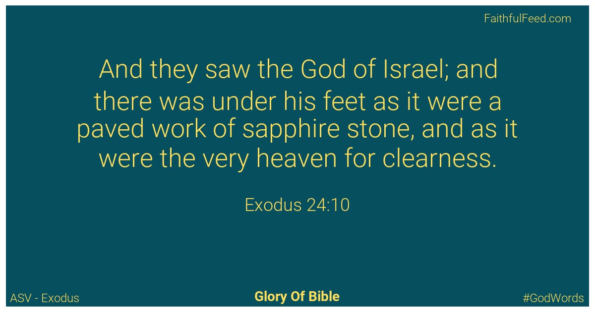 Exodus 24:10 - Asv