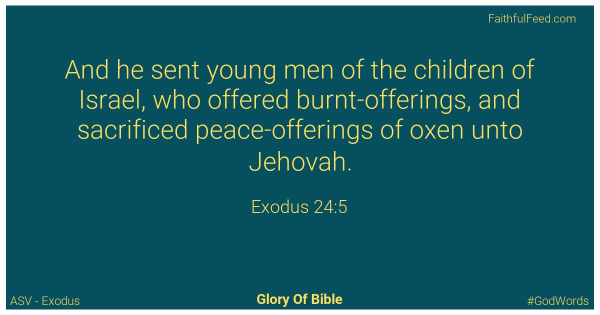 Exodus 24:5 - Asv