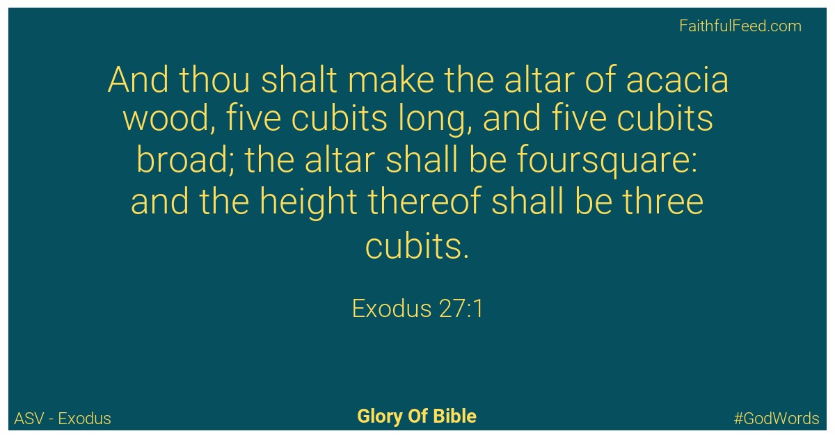 Exodus 27:1 - Asv