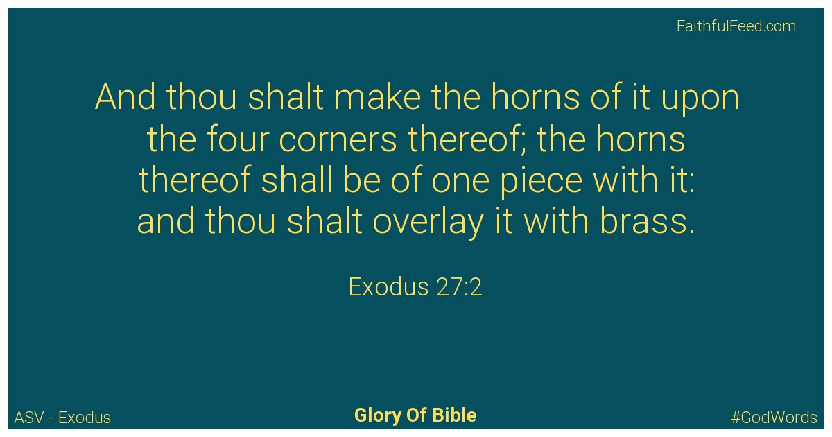 Exodus 27:2 - Asv