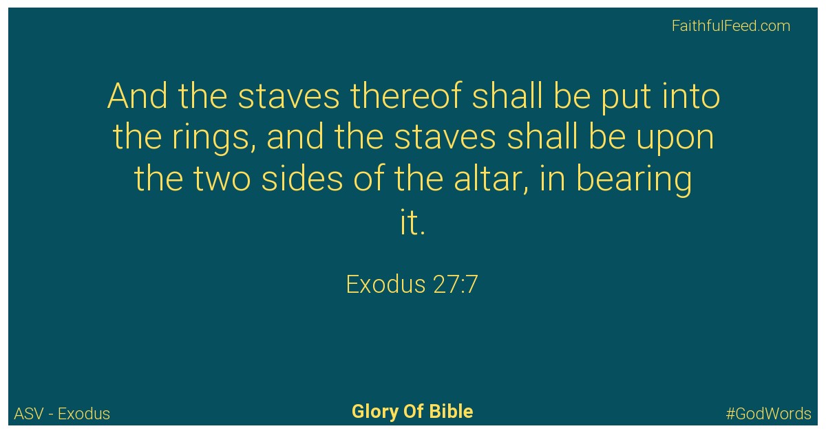 Exodus 27:7 - Asv