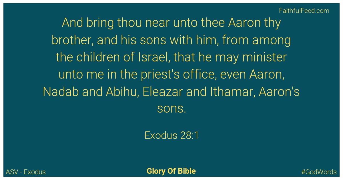 Exodus 28:1 - Asv