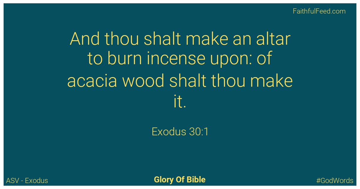 Exodus 30:1 - Asv