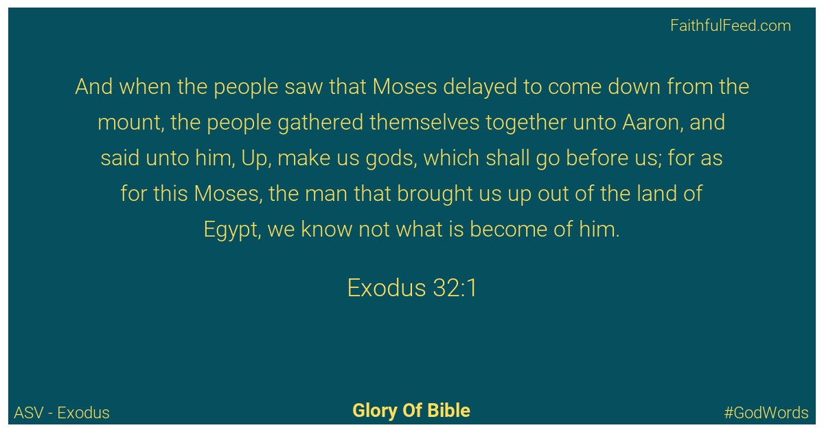 Exodus 32:1 - Asv
