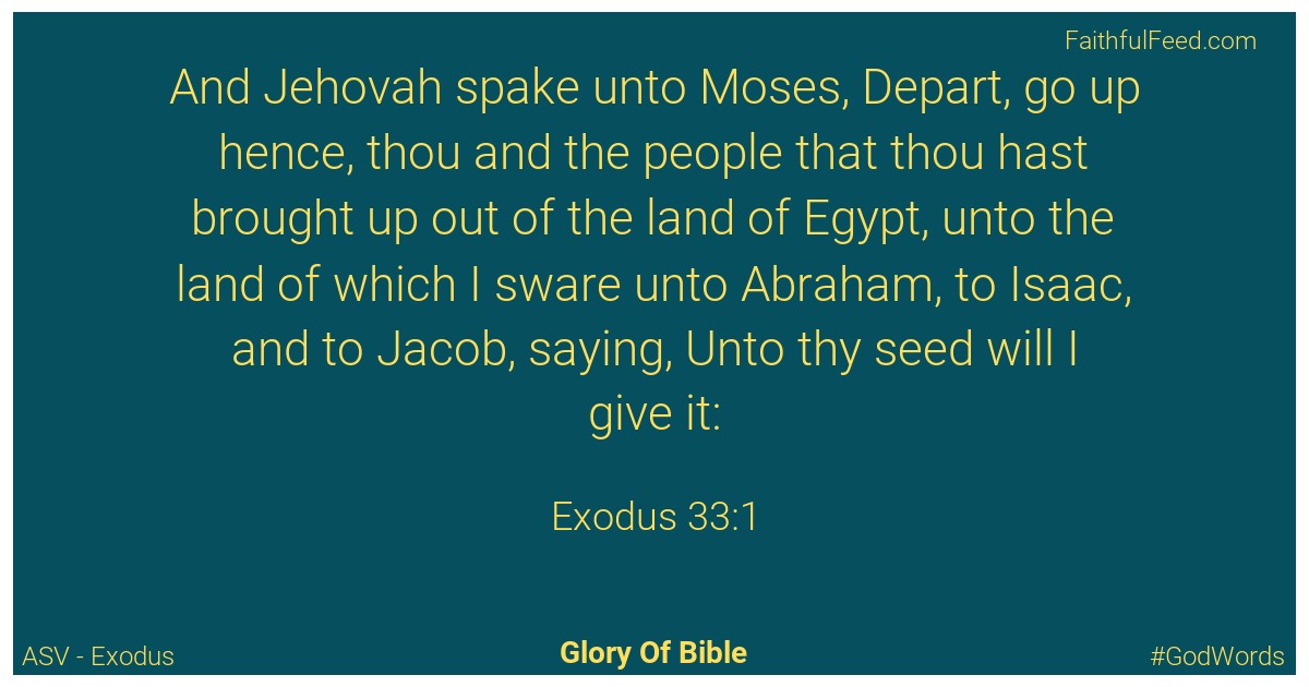 Exodus 33:1 - Asv