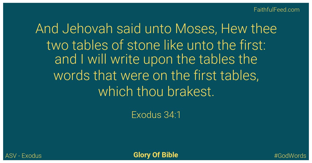 Exodus 34:1 - Asv