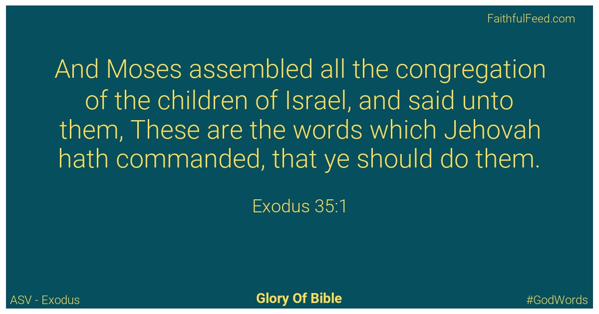 Exodus 35:1 - Asv