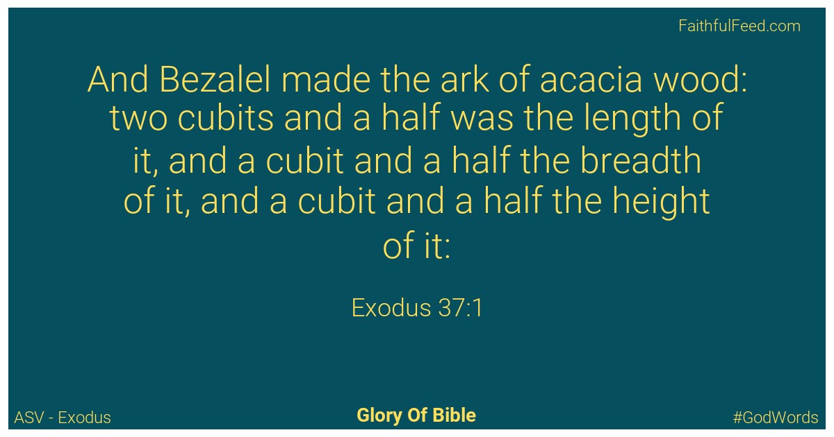 Exodus 37:1 - Asv