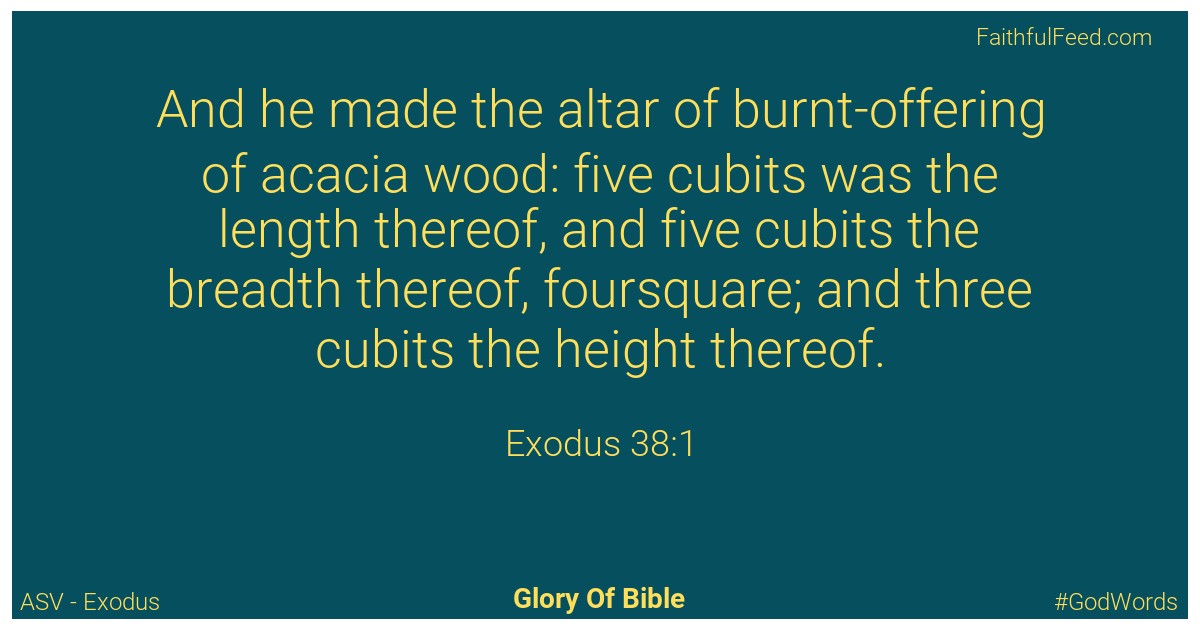 Exodus 38:1 - Asv
