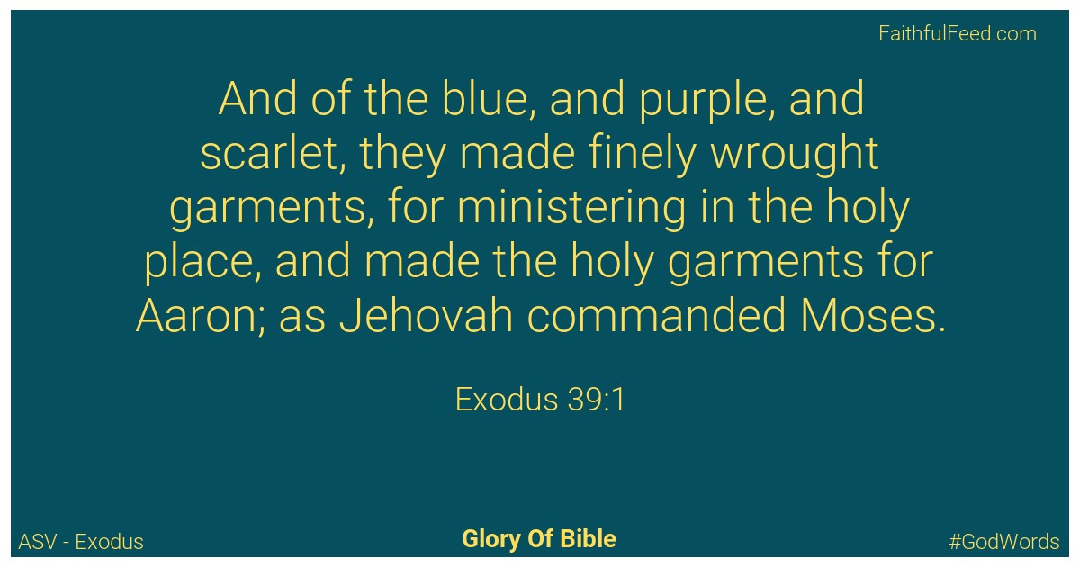 Exodus 39:1 - Asv