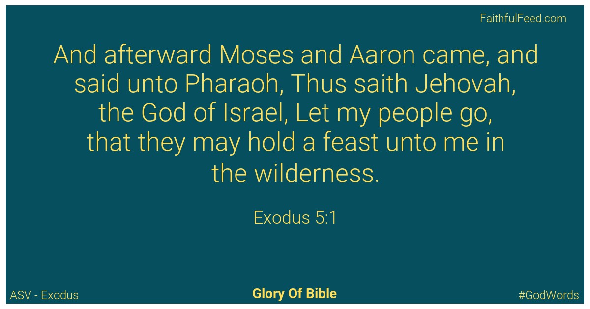 Exodus 5:1 - Asv