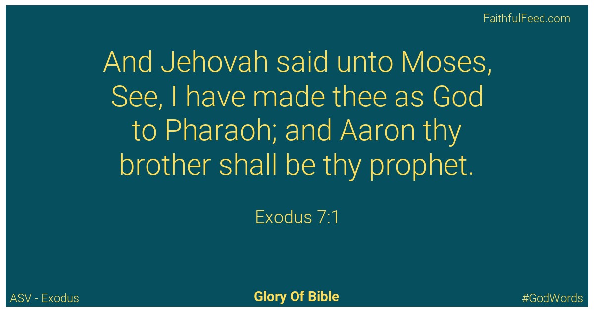 Exodus 7:1 - Asv